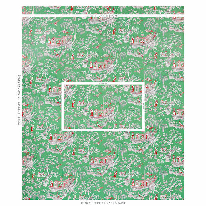 Schumacher Matsudana Jade Wallpaper Sample 5011990