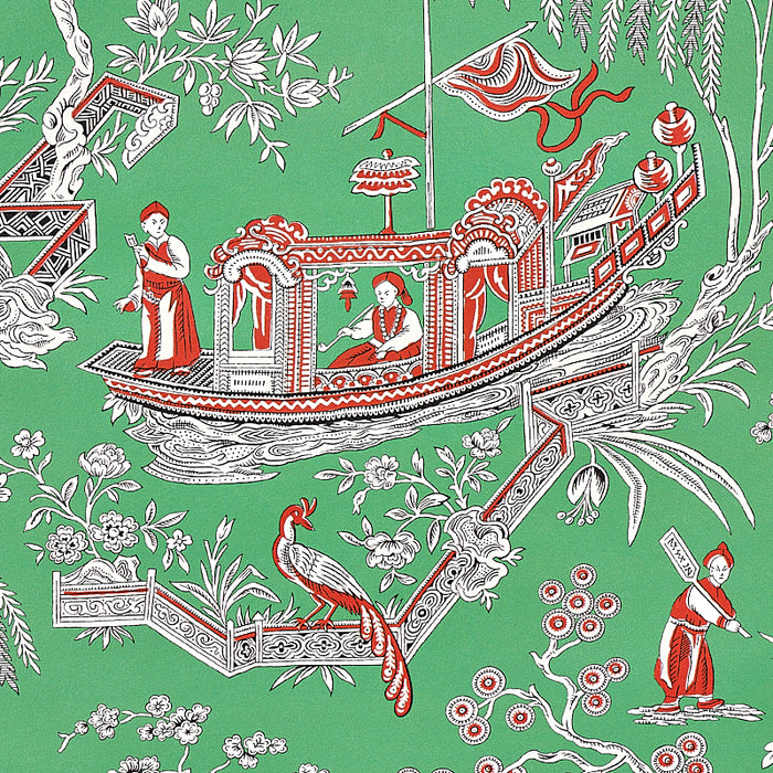 Schumacher Matsudana Jade Wallpaper Sample 5011990