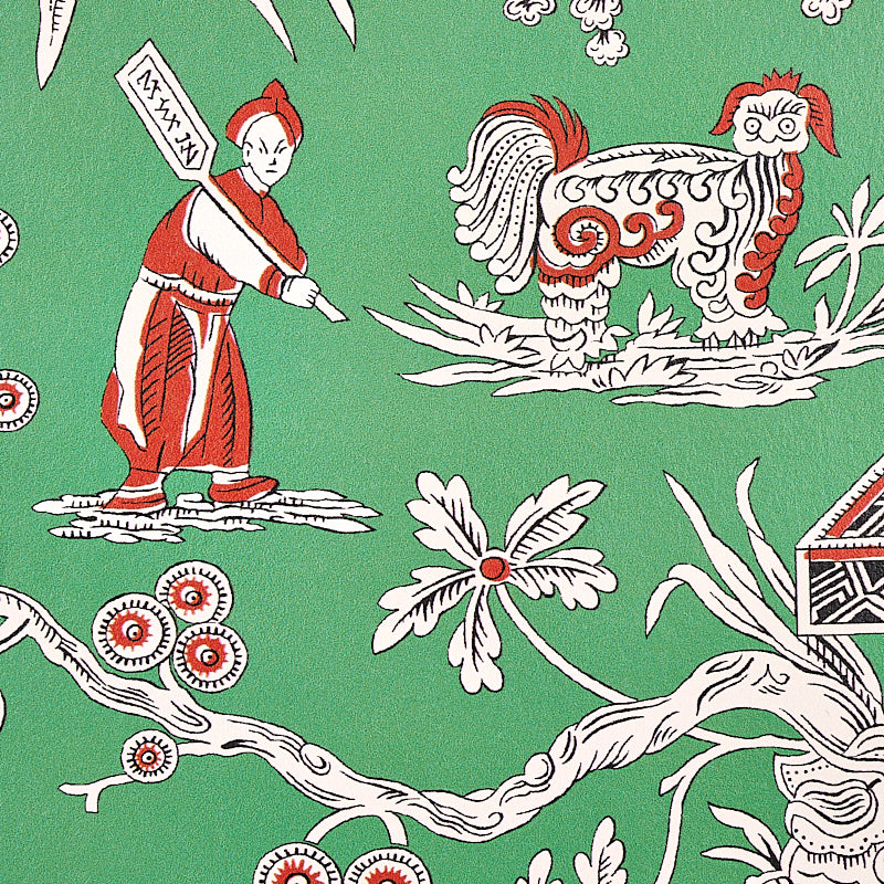 Schumacher Matsudana Jade Wallpaper Sample 5011990