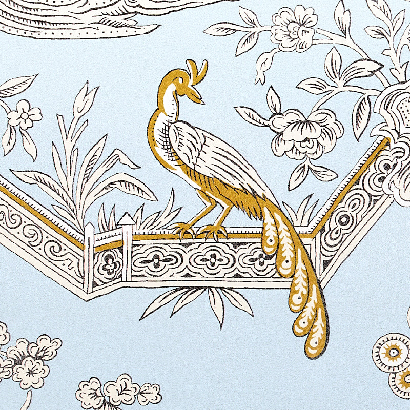 Schumacher Matsudana Blue Wallpaper Sample 5011991