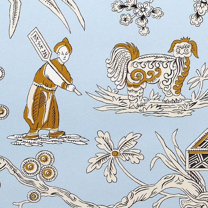 Schumacher Matsudana Blue Wallpaper Sample 5011991