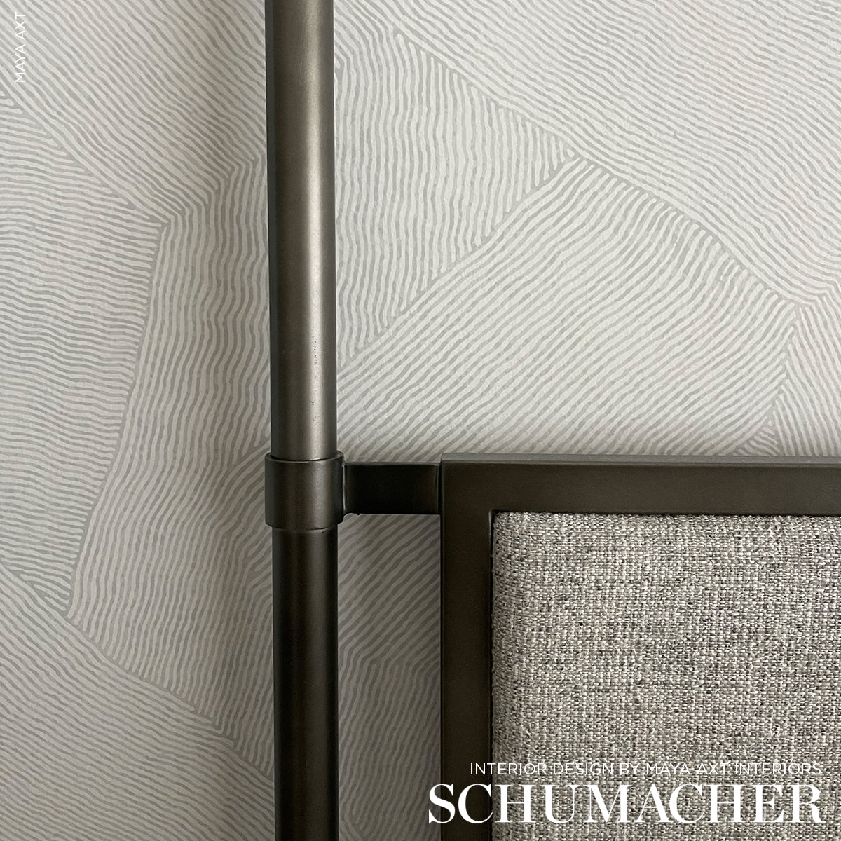 Schumacher Burnett Stone Wallpaper Sample 5012002