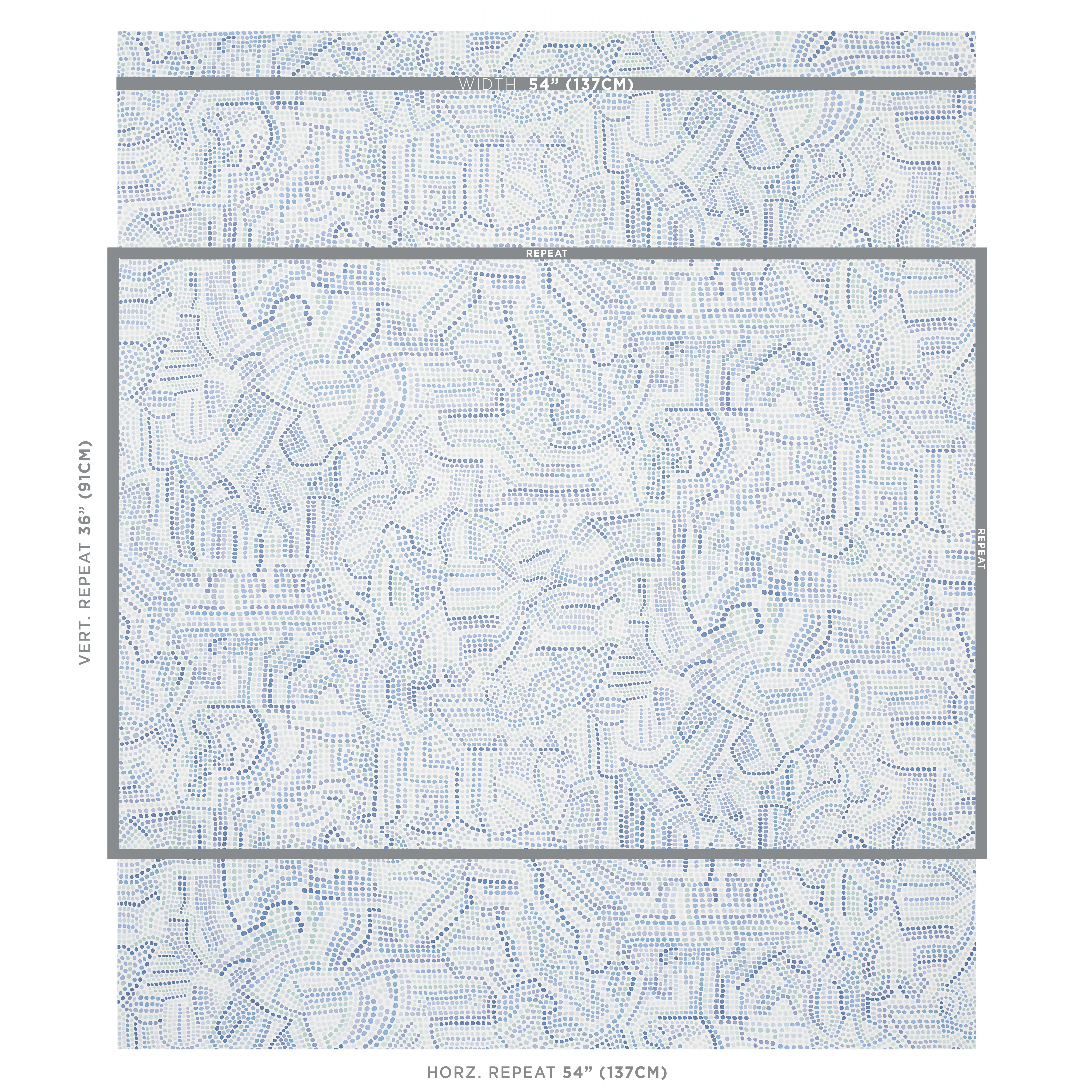 Schumacher Galina Blues Wallpaper Sample 5012020