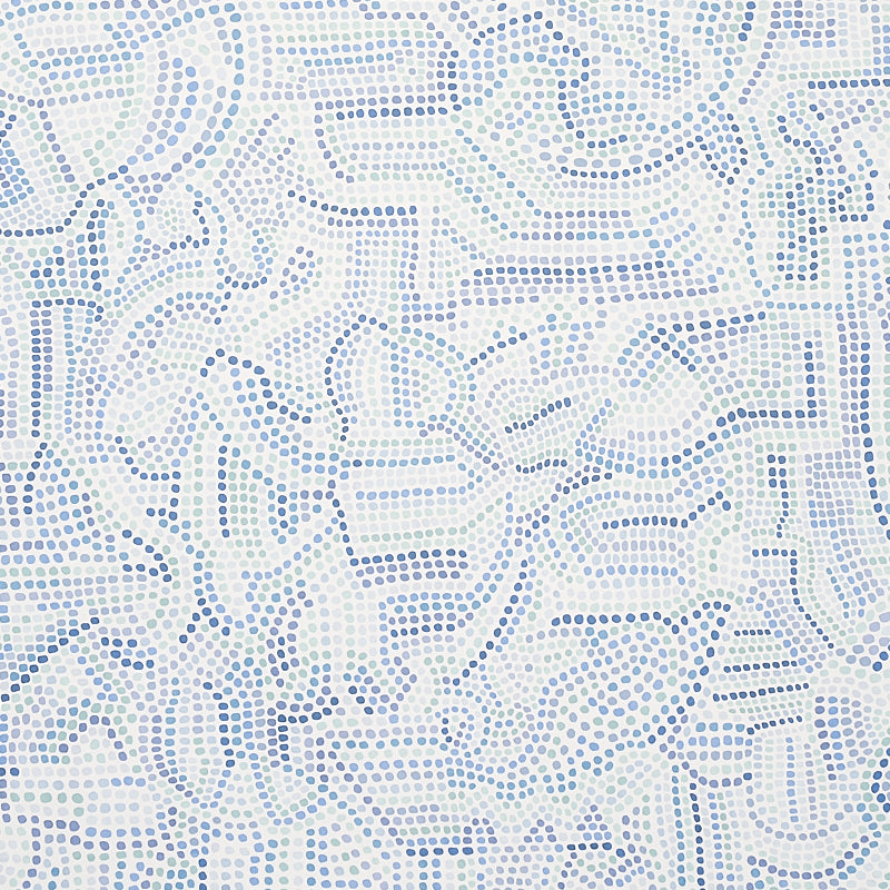 Schumacher Galina Blues Wallpaper Sample 5012020