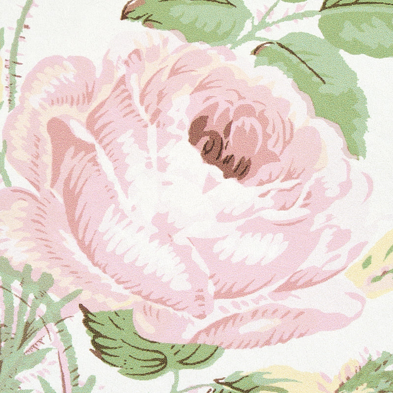 Schumacher Loudon Rose Blush Wallpaper Sample 5012031