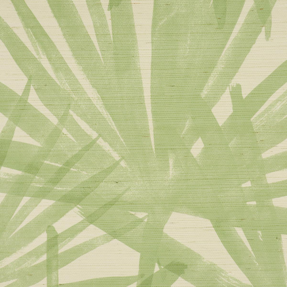 Schumacher Sunlit Palm Sisal Pistachio Wallpaper Sample 5012042