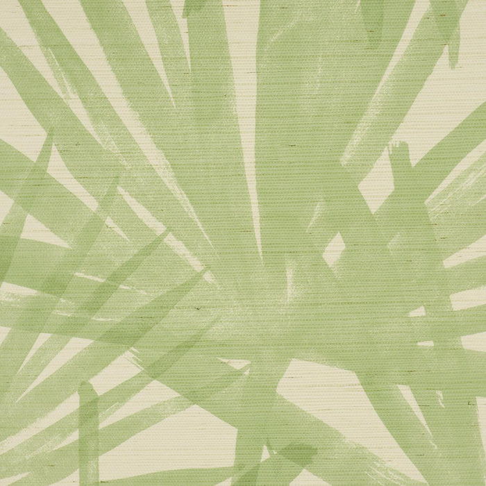 Schumacher Sunlit Palm Sisal Pistachio Wallpaper Sample 5012042