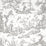 Schumacher Shengyou Toile Driftwood Wallpaper Sample 5012050