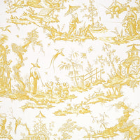 Schumacher Shengyou Toile Yellow Wallpaper 5012051