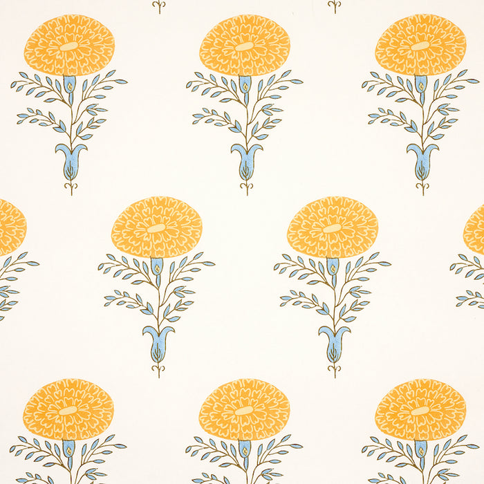 Schumacher Marigold Yellow Wallpaper Sample 5012071
