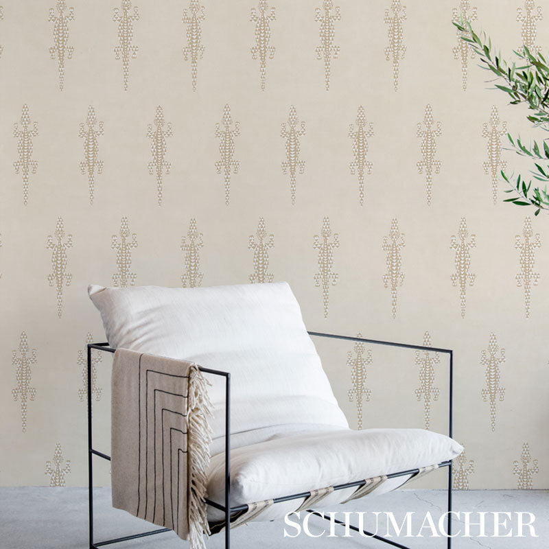 Schumacher Baracoa Neutral Wallpaper Sample 5012101