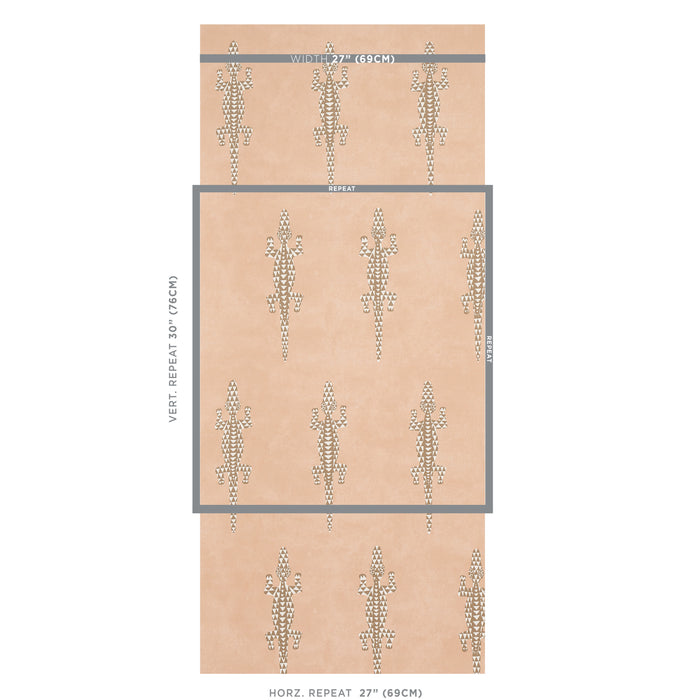 Schumacher Baracoa Terracotta Wallpaper Sample 5012102