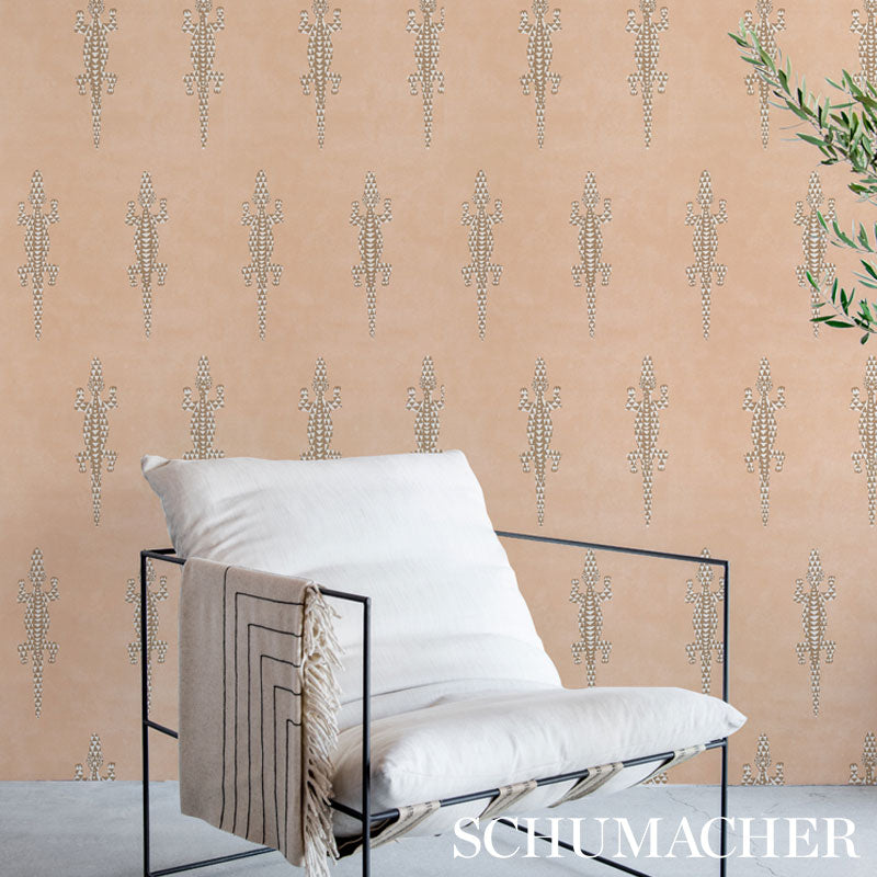 Schumacher Baracoa Terracotta Wallpaper Sample 5012102