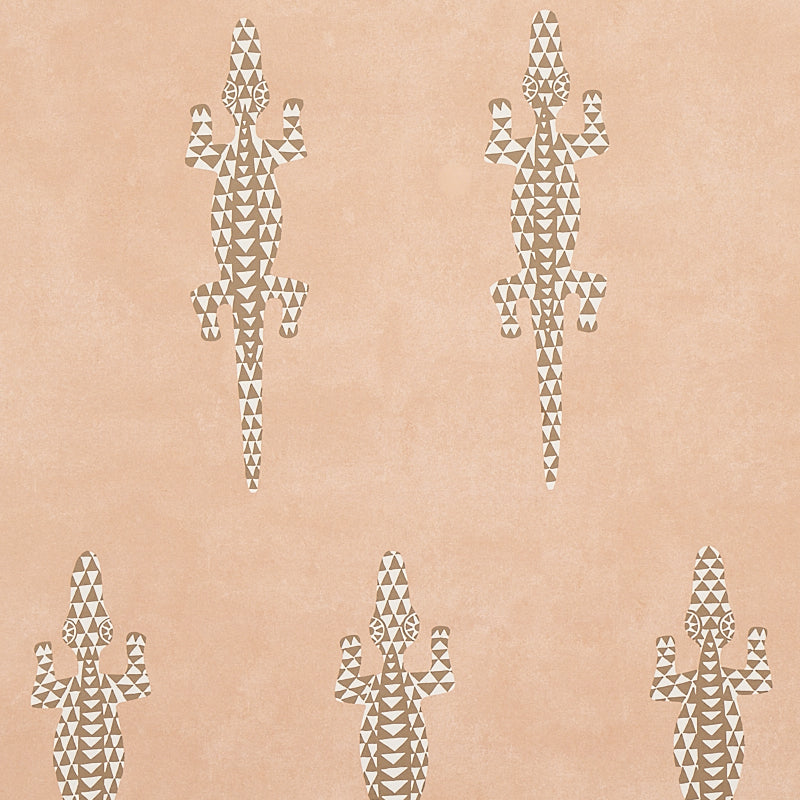 Schumacher Baracoa Terracotta Wallpaper Sample 5012102
