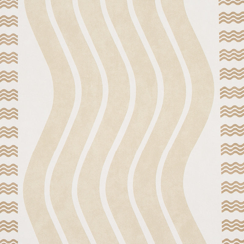 Schumacher Sina Stripe Sand Wallpaper Sample 5012121