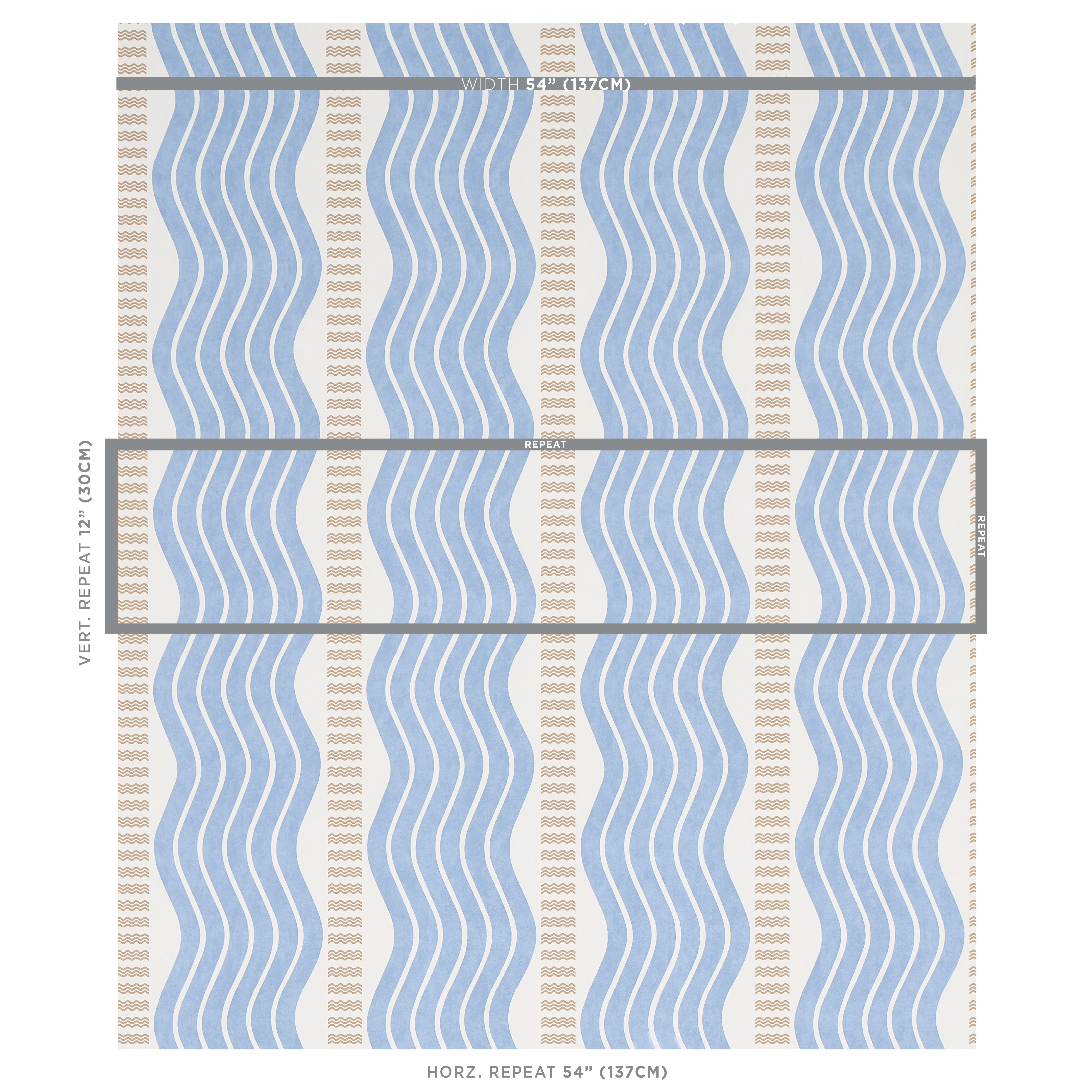 Schumacher Sina Stripe Blue Wallpaper Sample 5012122