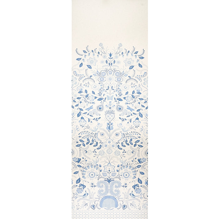 Schumacher Orla Panel Blue Wallpaper Sample 5012151