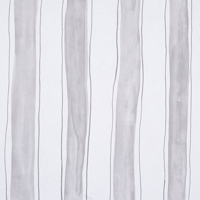 Schumacher Tracing Stripes Grey Wallpaper Sample 5012171