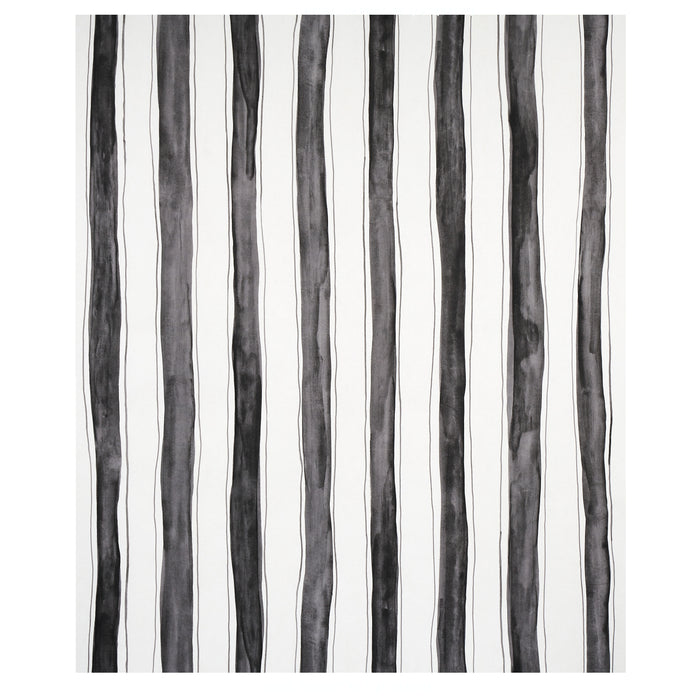 Schumacher Tracing Stripes Black Wallpaper Sample 5012172