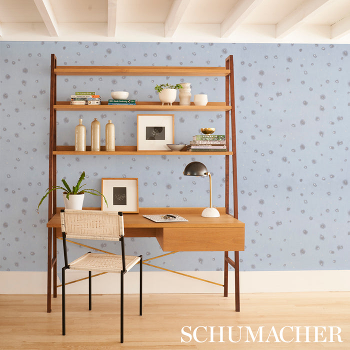 Schumacher Stellar Blue Wallpaper Sample 5012192