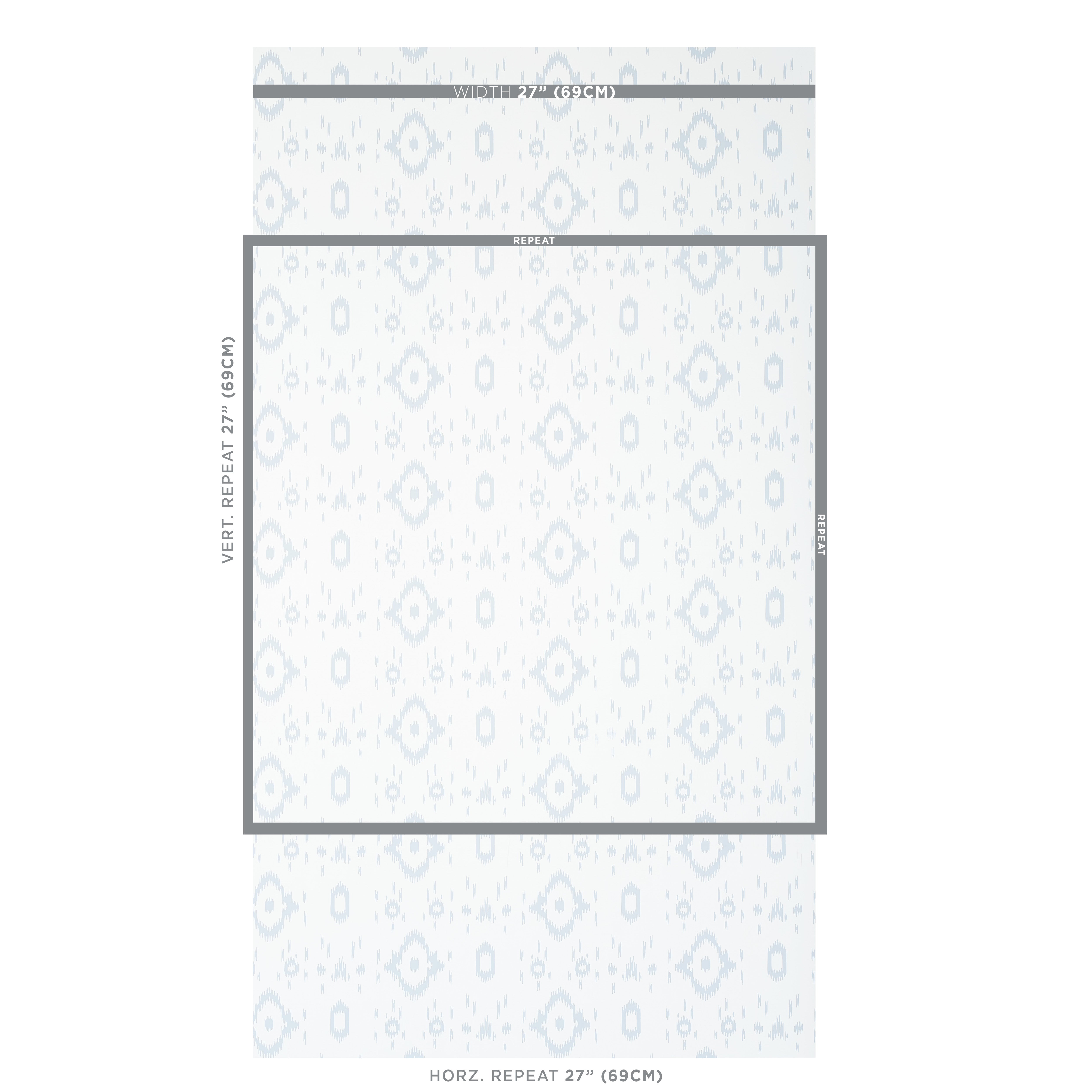 Schumacher Tabitha Orpington Blue Wallpaper Sample 5012200