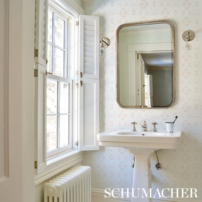 Schumacher Tabitha Quiet Pink Wallpaper Sample 5012201