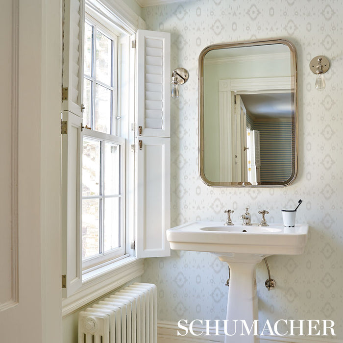 Schumacher Tabitha Soft Grey Wallpaper Sample 5012202