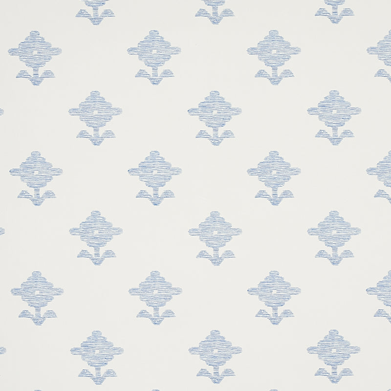 Schumacher Rubia Blue Wallpaper Sample 5012220