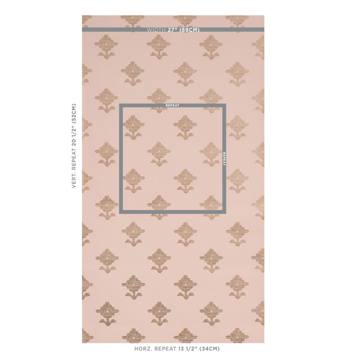 Schumacher Rubia Blush Wallpaper 5012222