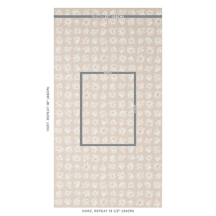 Schumacher Meadow Rock Neutral Wallpaper Sample 5012231