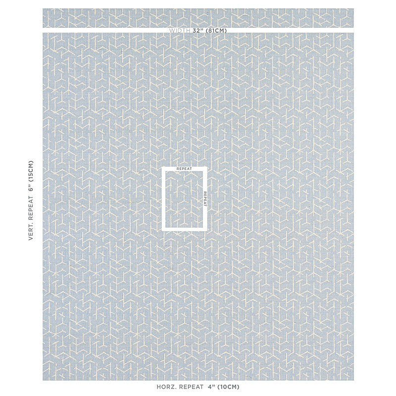 Schumacher Coleridge Chambray Wallpaper Sample 5012250