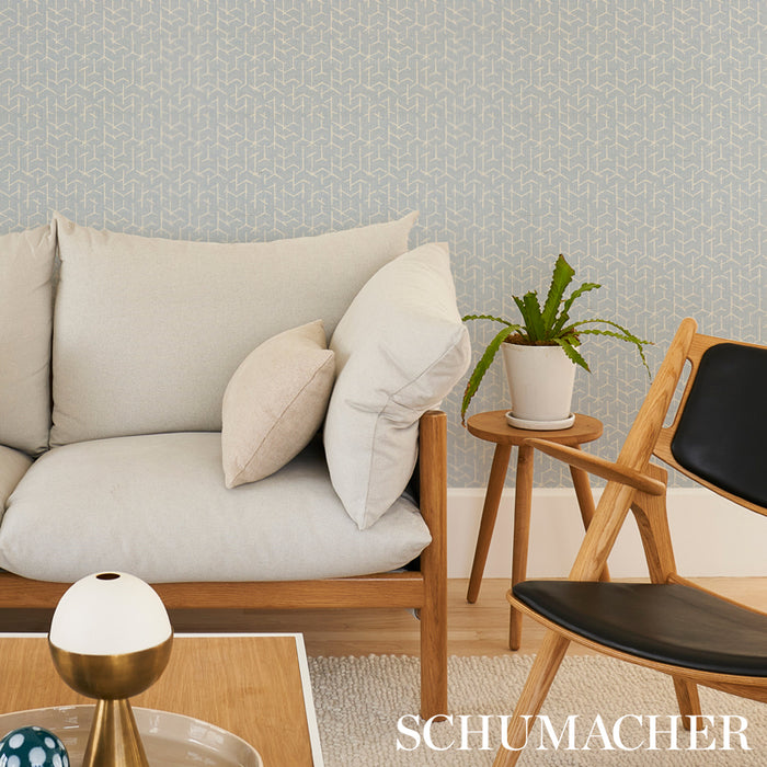 Schumacher Coleridge Chambray Wallpaper Sample 5012250