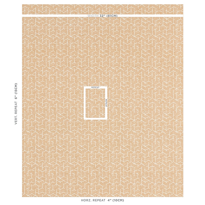 Schumacher Coleridge Wheat Wallpaper Sample 5012251