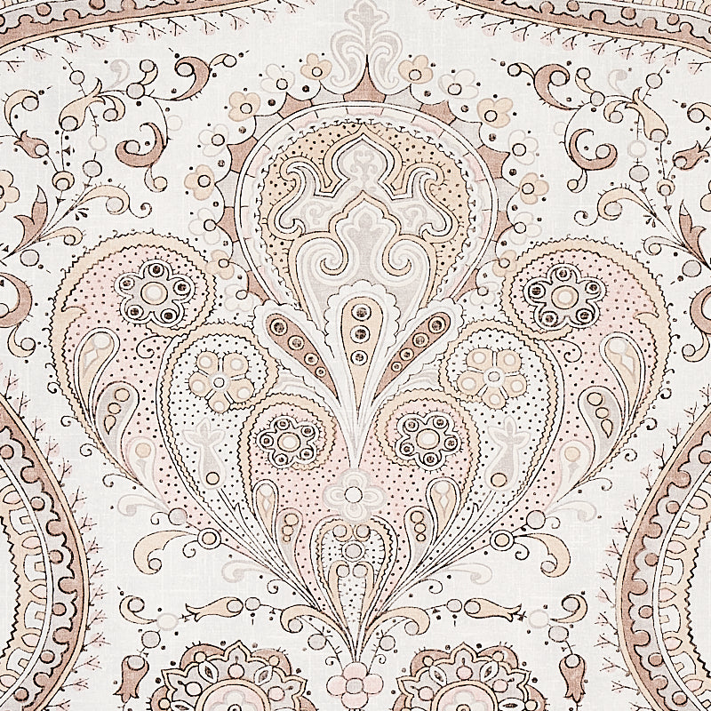 Schumacher Paisley Court Sand Wallpaper Sample 5012272