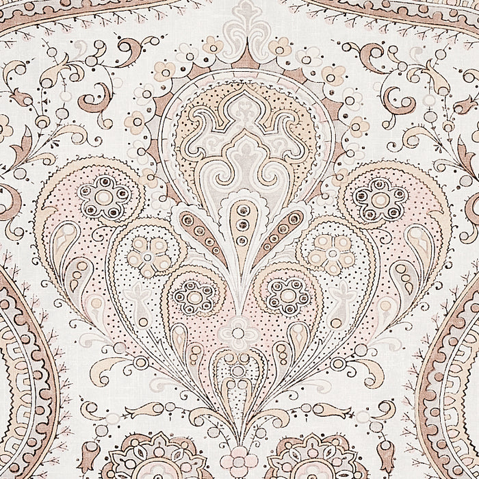 Schumacher Paisley Court Sand Wallpaper Sample 5012272