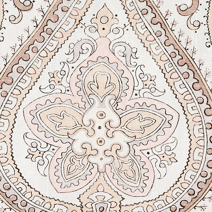 Schumacher Paisley Court Sand Wallpaper Sample 5012272