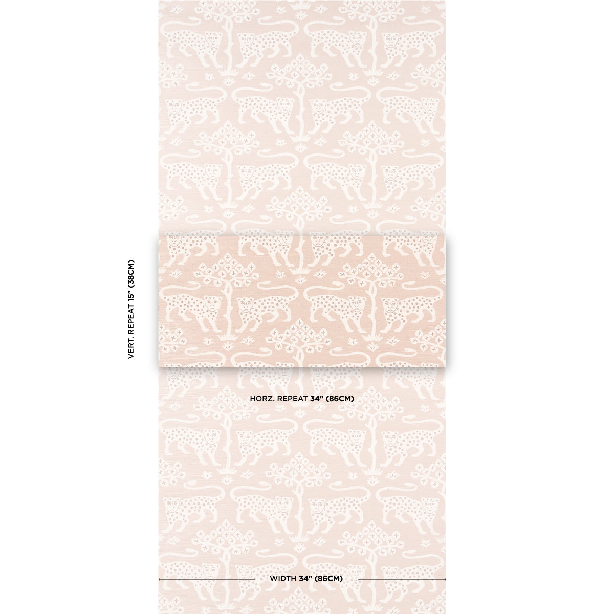 Schumacher Woodland Leopard Sisal Petal Wallpaper Sample 5012302