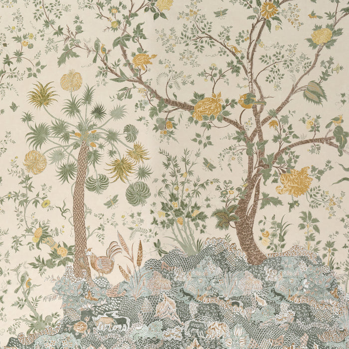 Schumacher Amaltas Panel Set Verdigris Wallpaper 5012334