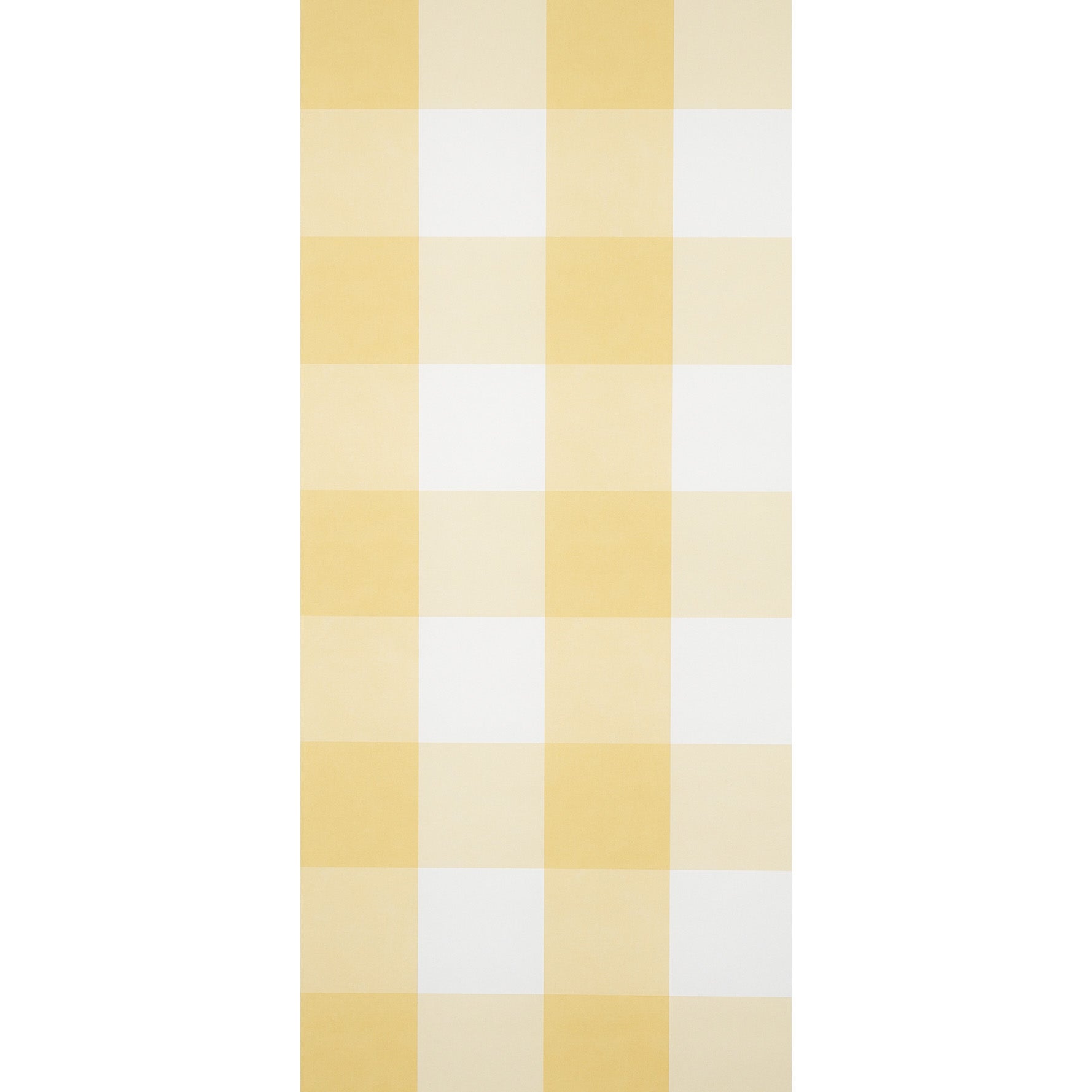 Schumacher Willa Check Large Yellow Wallpaper Sample 5012353