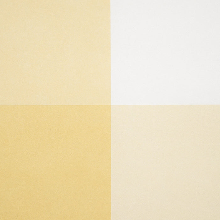Schumacher Willa Check Large Yellow Wallpaper Sample 5012353