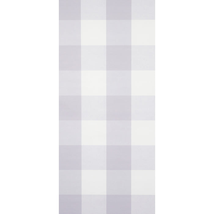 Schumacher Willa Check Large Lavender Wallpaper Sample 5012355