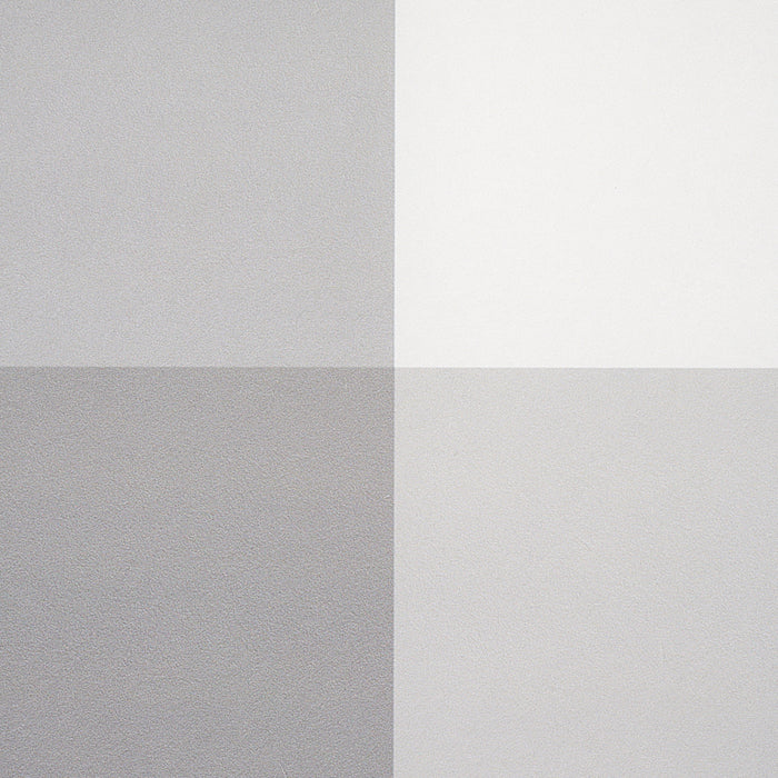 Schumacher Willa Check Large Grey Wallpaper Sample 5012357
