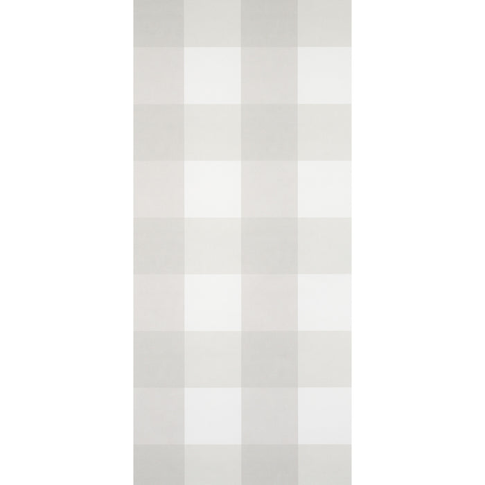 Schumacher Willa Check Large Birch Wallpaper Sample 5012358