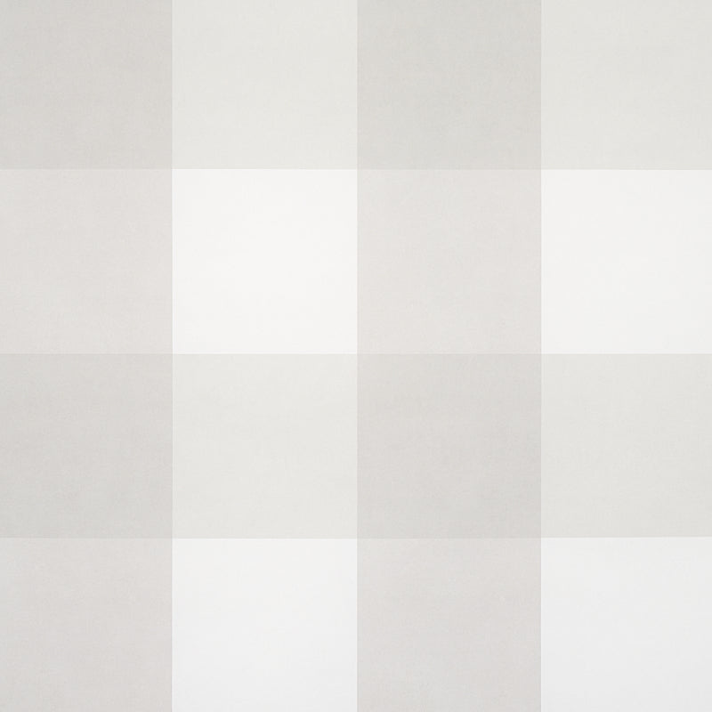 Schumacher Willa Check Large Birch Wallpaper Sample 5012358