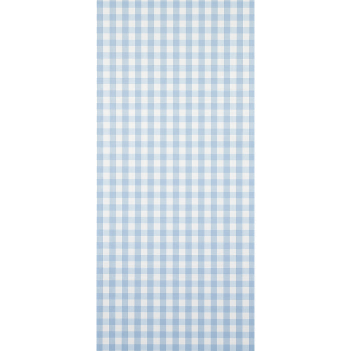 Schumacher Willa Check Small Chambray Wallpaper 5012360