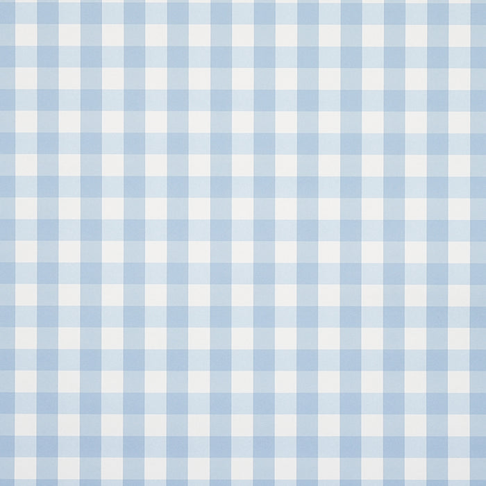 Schumacher Willa Check Small Chambray Wallpaper Sample 5012360
