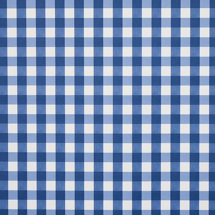 Schumacher Willa Check Small Navy Wallpaper Sample 5012361