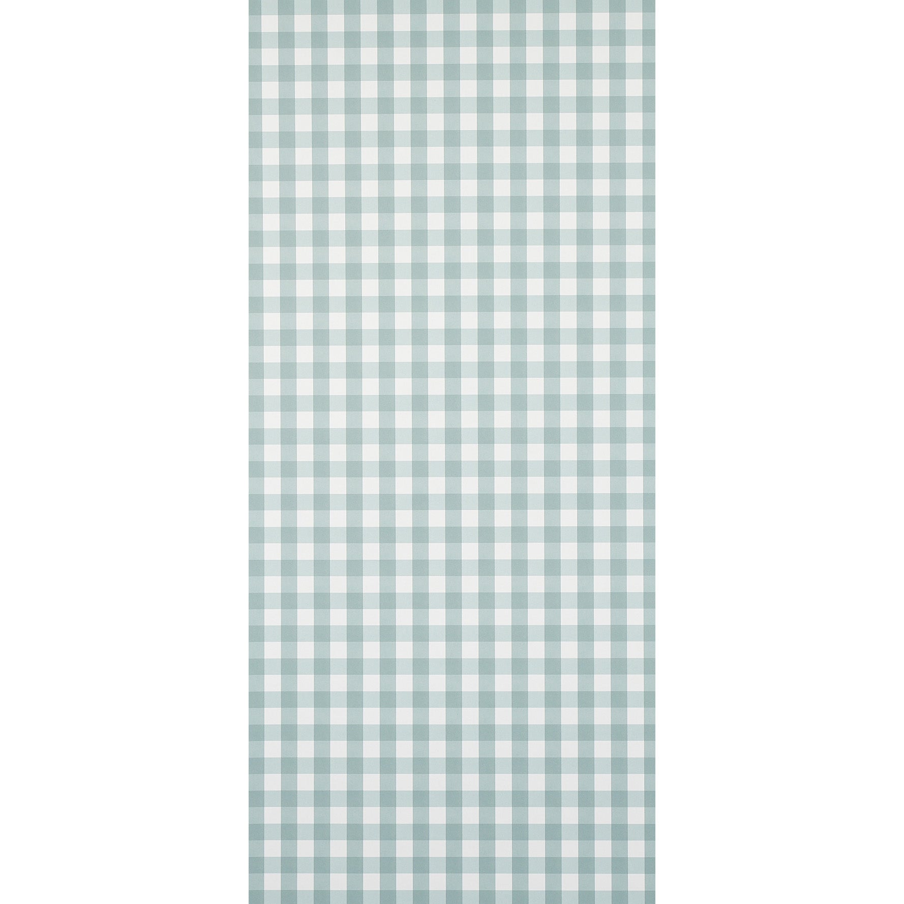 Schumacher Willa Check Small Seaglass Wallpaper Sample 5012366