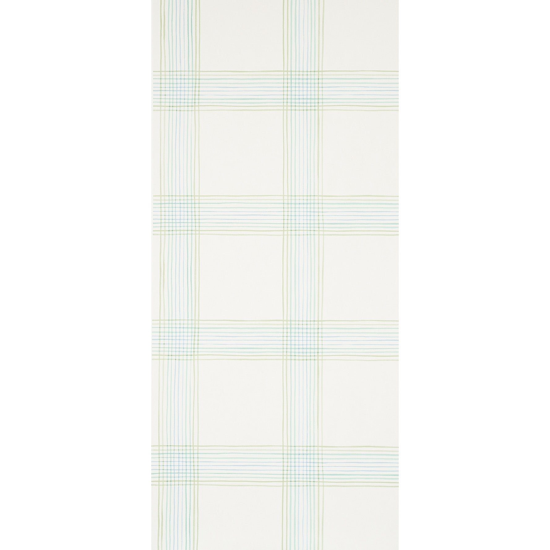Schumacher Minerva Plaid Peacock Wallpaper Sample 5012370