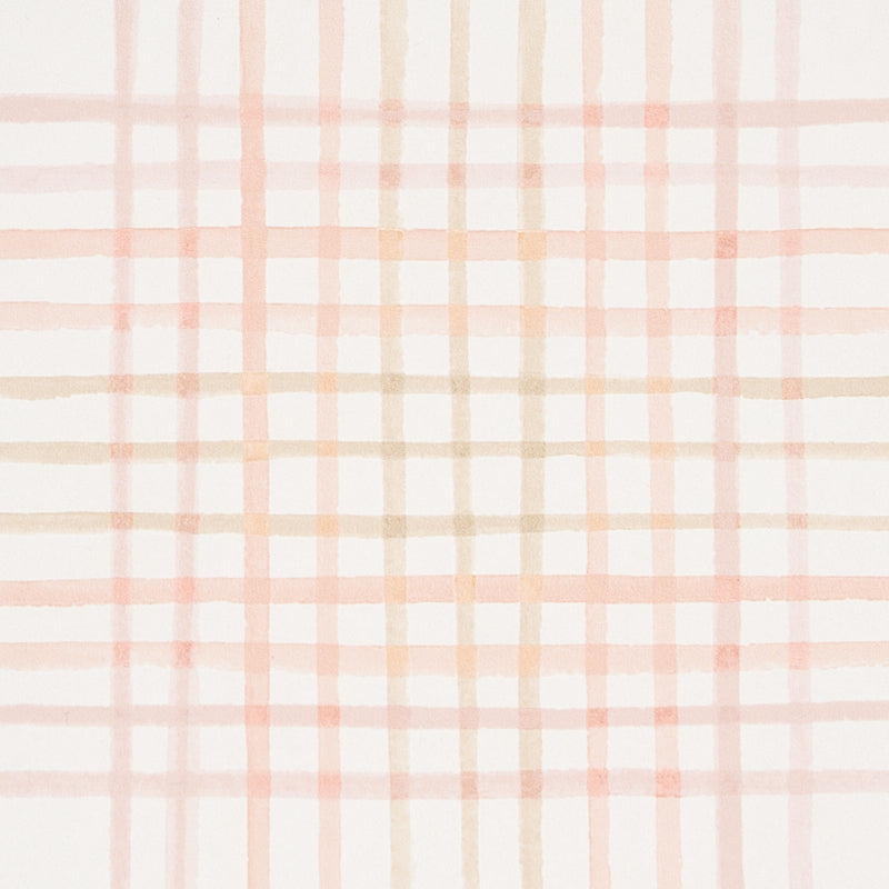 Schumacher Minerva Plaid Pink Wallpaper 5012372